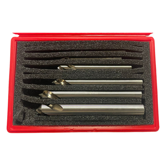 RapidKut 6 Piece 1/4" to 1" HSS Spotting Drill Set 90° Long Length USA Made