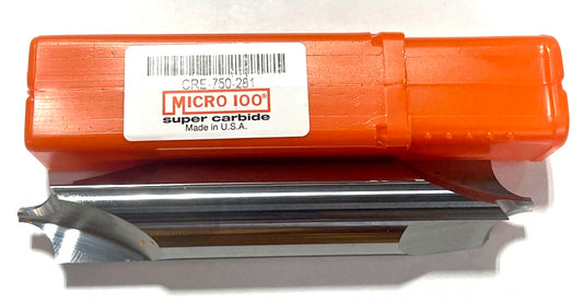 Micro 100 .120" Diameter Carbide Double Rounding End Mill 3/4" Connection 3FL