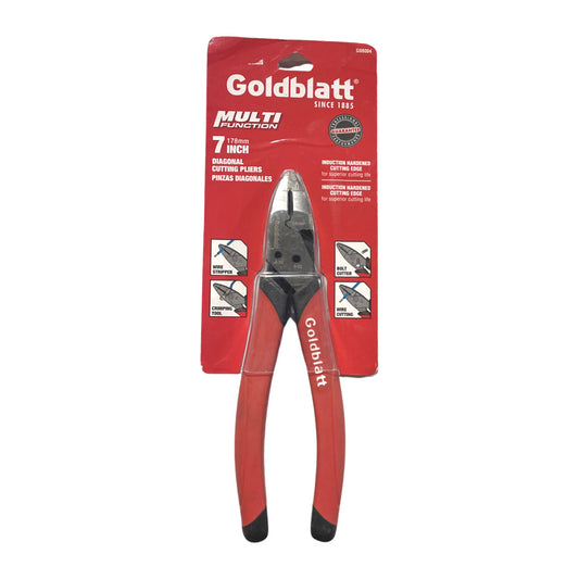 Goldblatt 7" Multi-Use Diagonal Pliers Stripper Crimping Bolt Wire Cut G08004