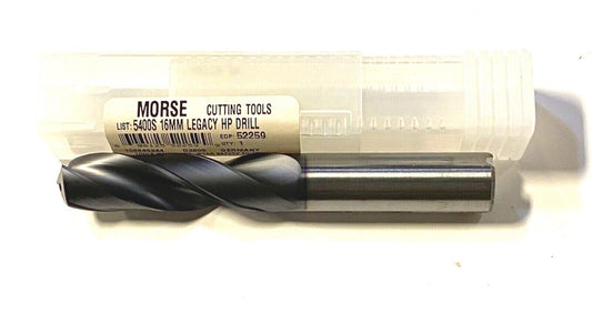 Morse 16mm Solid Carbide Drill TiALN Coolant Thru Short Length Drill