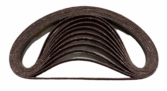 3M 947A 1/2" x 18" Abrasive Cloth Sanding Belts 40 Grit Ceramic 10 Pack