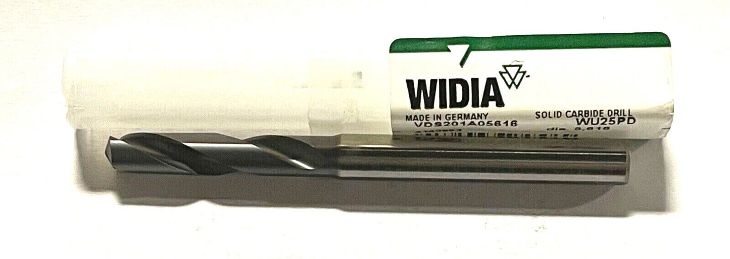 WIDIA #2 Solid Carbide Drill 3xD TiAlN Coating 140° Grade WU25PD