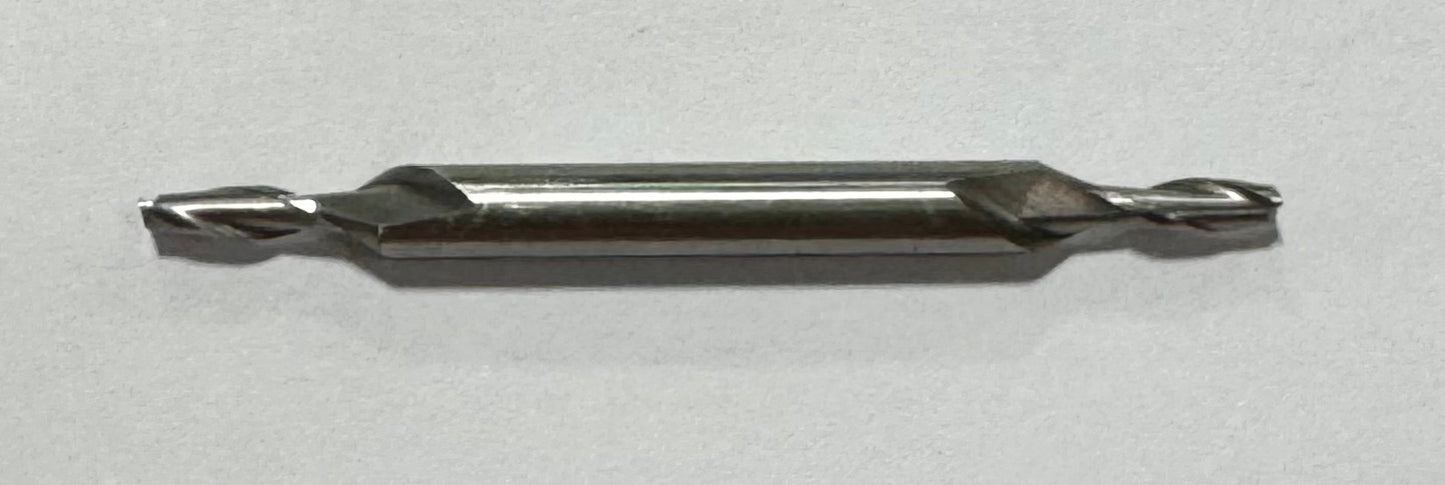 7/64" HSS Double End Mill 2 Flute 3/16" Shank