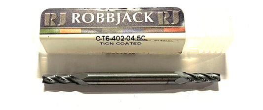 Robb Jack 9/64" Carbide Double End Mill TiCN Coating 4 Flute USA Made