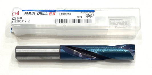 NACHI 13.6mm Solid Carbide Drill 2xD Aqua EX Coating 180° Made In Japan