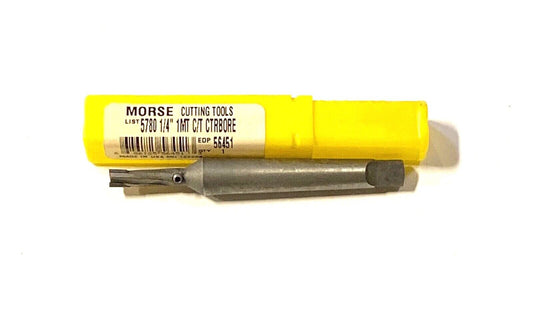 Morse 1/4" Carbide Tipped Counterbore Taper Shank Interchangeable Pilot USA Made