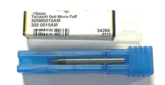 M.A. Ford 0.15mm Solid Carbide Drill 17xD Altima Micro Coating 135Â° USA Made