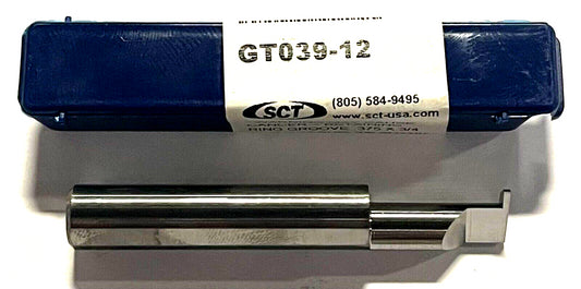 SCT Solid Carbide Groove Tool 0.375 Min Bore Retaining Ring GT039-12 USA Made