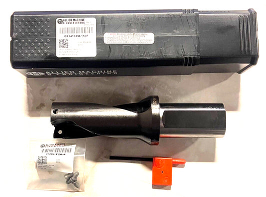 Allied Machine 4TEX Indexable Drill 1-5/8" Diameter Dual Coolant 2XD 1-1/2 Shank