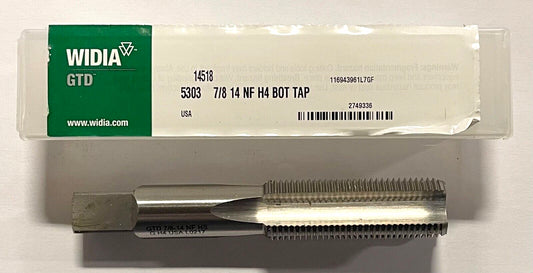 WIDIA 7/8-14NF HSS Hand Tap 4 Flute H4 Bottoming Tap USA Made