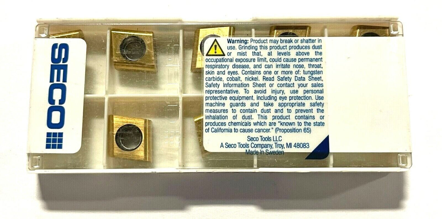 Seco Carbide Inserts 335.18-1005TN4-R16-M10 Grade F40M Milling Inserts 10 Pack