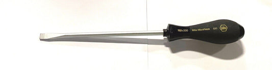 Wiha 3/8" (10mm) x 8" (200mm) MicroFinish Slotted Screwdriver NonSlip Grip 52050