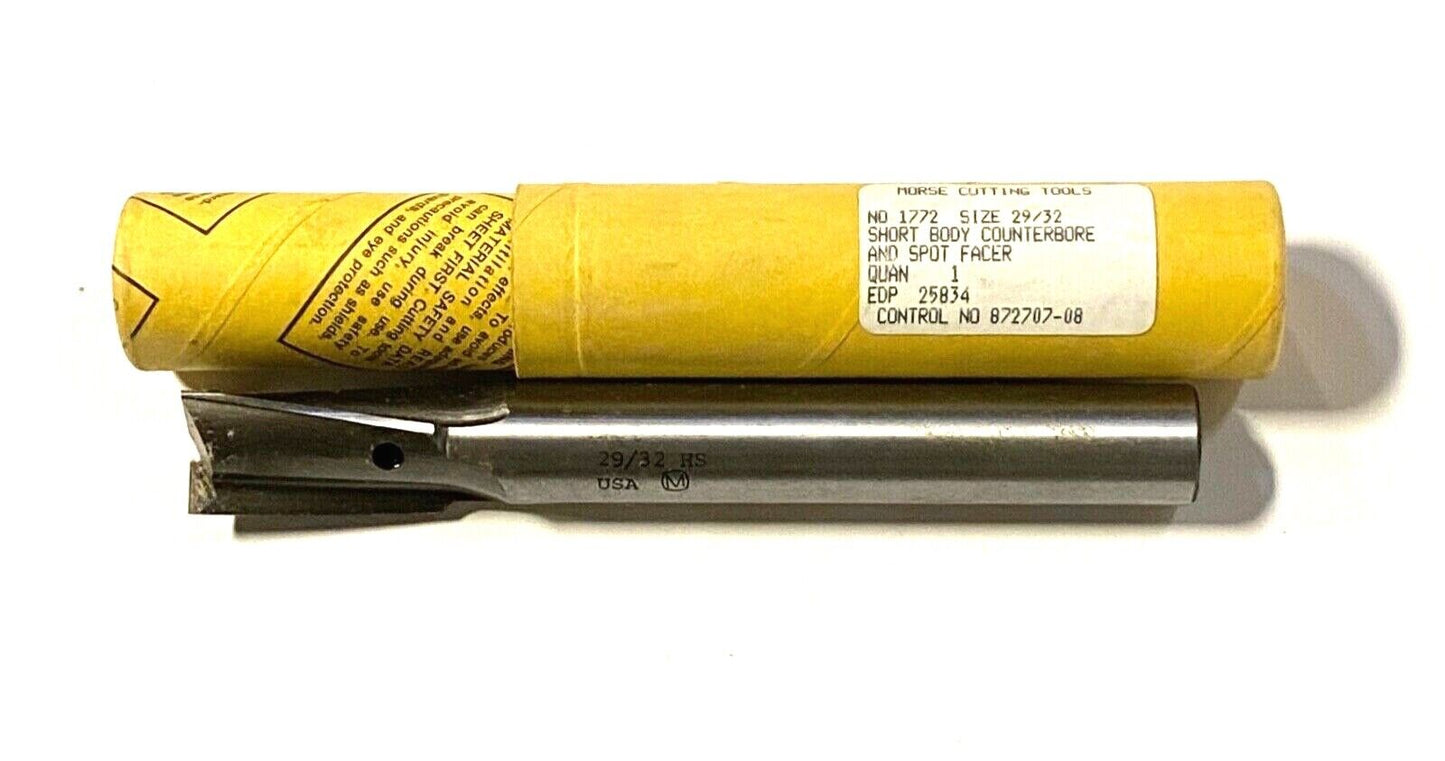 Morse 29/32" Interchangeable Pilot Counterbores High Speed Steel USA Made 25834