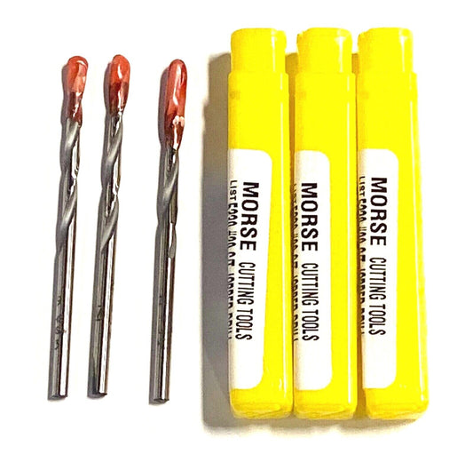 Morse No.29 Drill Bit Carbide Tipped Jobber Length Drills USA Made 3 Pack 50360