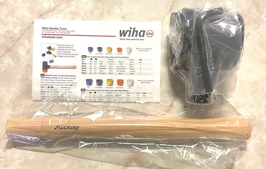 Wiha Heavy Duty Split Head Replaceable Face Mallet with Hickory Handle No Tips
