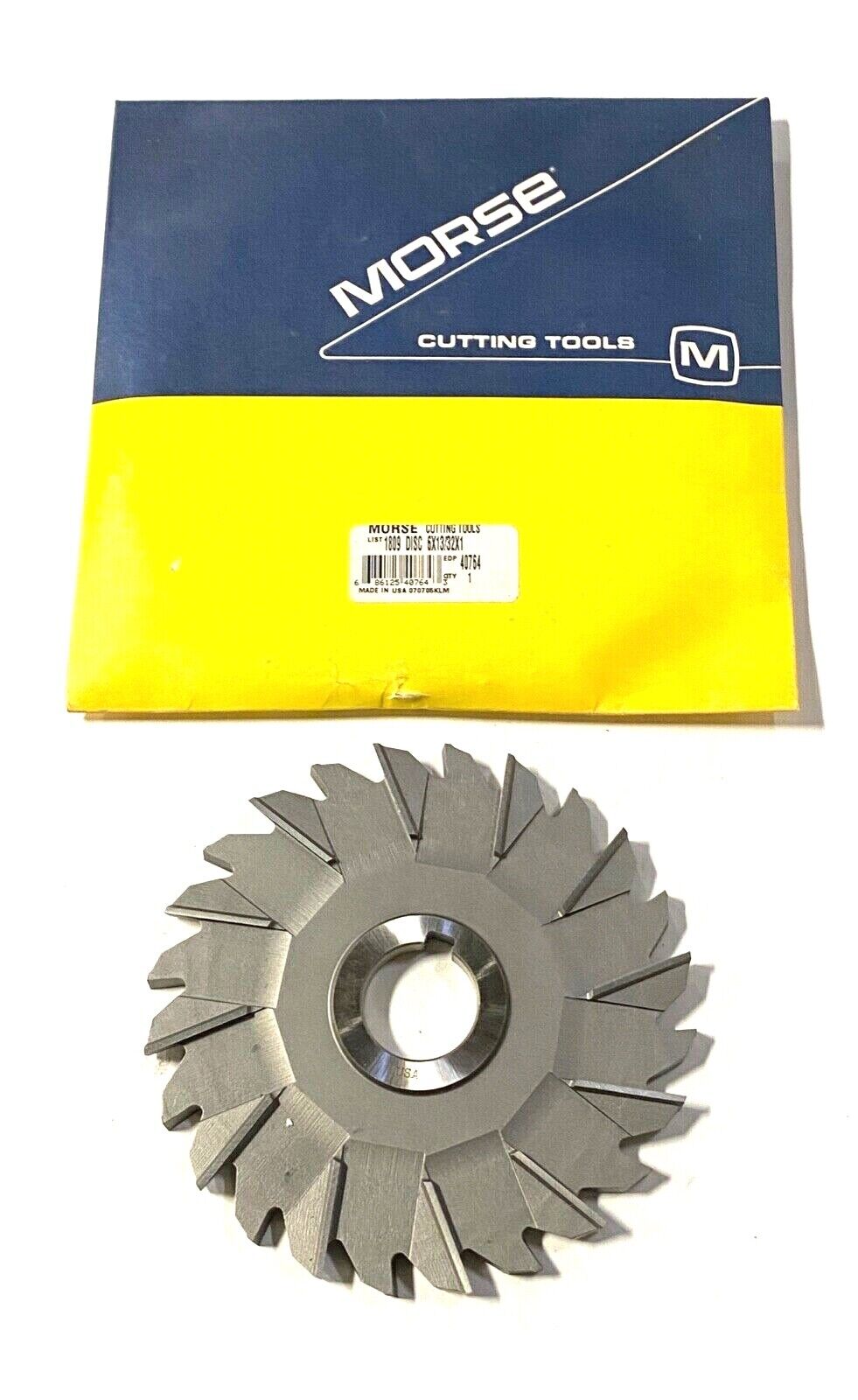 Morse 6" x 13/32" x 1" Side Milling Cutter HSS Staggered Tooth USA Made 40764