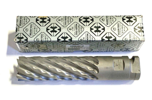 Weldon 2" Crest Kut End Mill 8 Flute High Speed Steel 9-3/4" Length USA Made