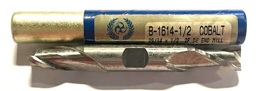 Melin 29/64" Cobalt M42 Double End Mill 2 Flute 1/2" Shank USA Made