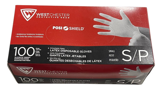 West Chester Powder Free Latex Disposable Gloves 7 Mil Size Small 100 Pack