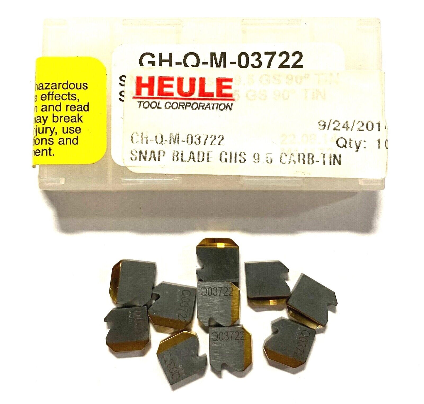 Heule Carbide Snap Blade Tin Coated Replacment For Chamfering Tool 10 Pack