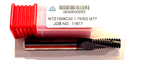 Carmex MTZ 1009 C20 1.75 ISO Carbide Thread Mill TiAlN Coated Coolant Thru