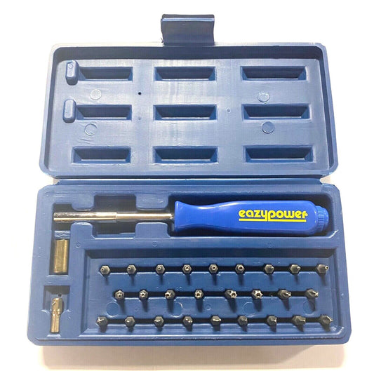 EazyPower 30 Piece Security Insert Bit Set Contractor Quality With Carrying Case