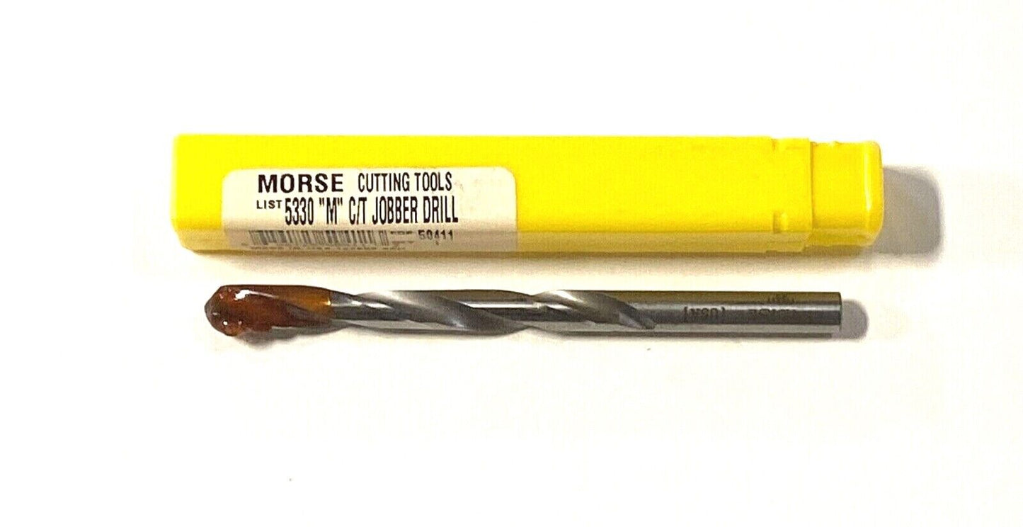 Morse Letter M Drill Bit Carbide Tipped Jobber Length Heavy Duty USA Made 50411