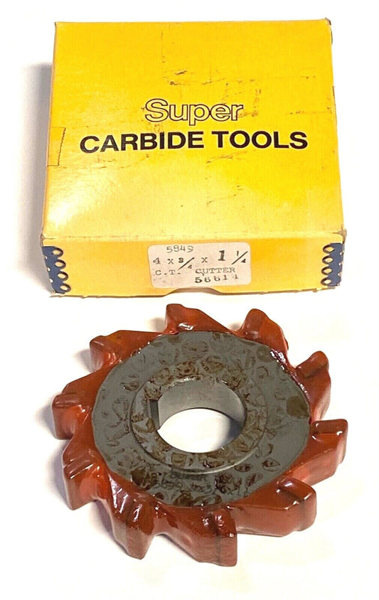 Morse Carbide Tipped Side Milling Cutter 4" X 3/4" X 1-1/4" USA Made 56614