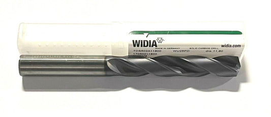 WIDIA 11.80mm Solid Carbide Drill Coolant Thru TiAlN Coated 140° Point Angle