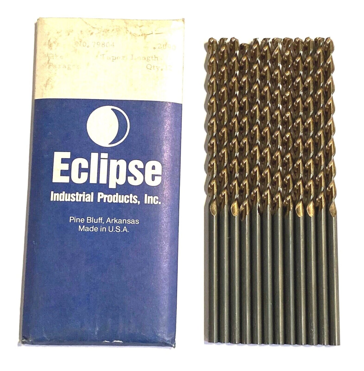 No.4 Drill Bit HSS Taper Length Drills Parabolic Flute USA Made 12 Pack