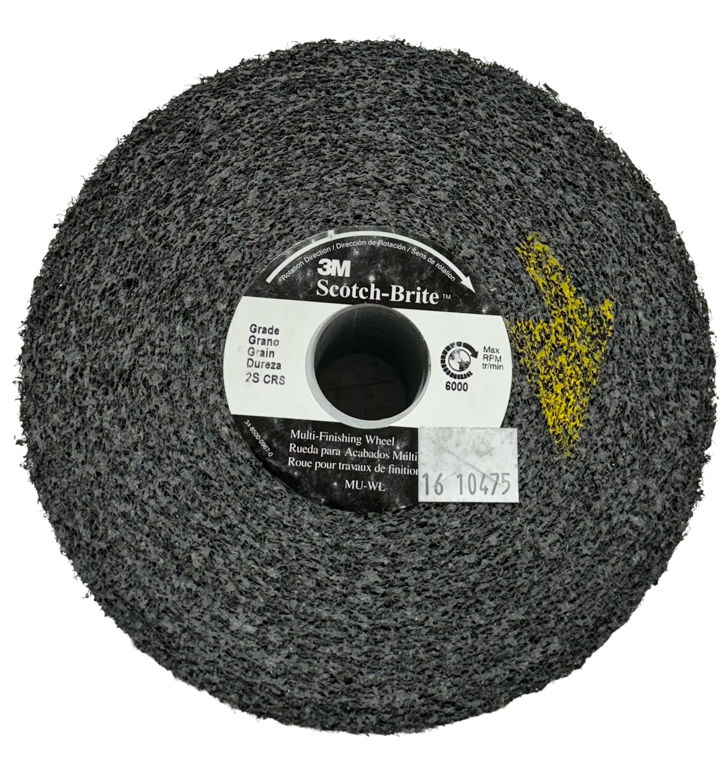 3M Scotch-Brite 6" x 3" x 1" Mutli-Finishing Wheel Silicon Carbide Coarse