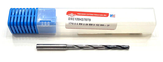 PCT 3.57mm Solid Carbide Drill 12xD TiAICN Coating 140° Coolant Thru 2 Flute USA