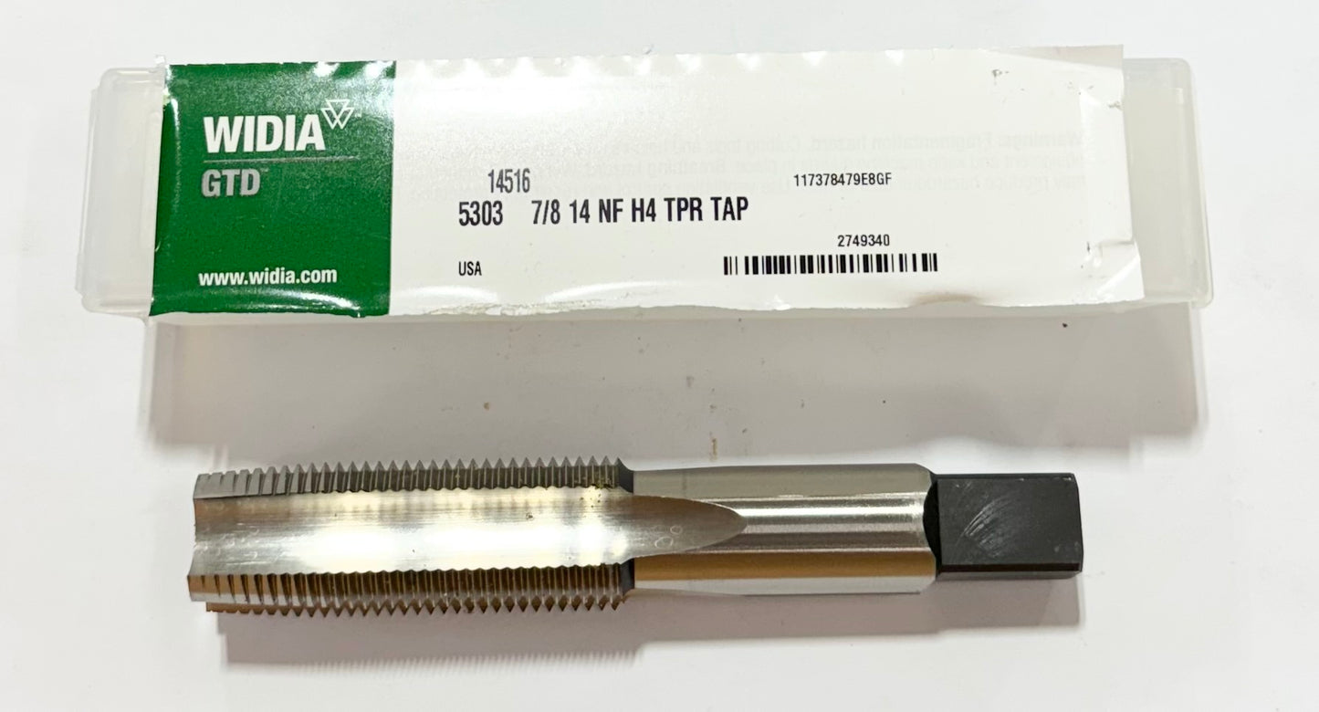 WIDIA 7/8"-14 HSS Hand Tap 4 Flute H4 Taper Tap USA Made