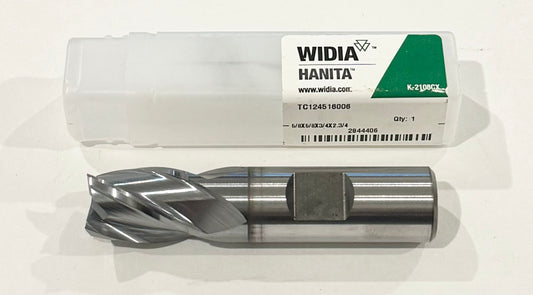 WIDIA 5/8" Cobalt End Mill 4 Flute TiCN Coated 30 Deg Helix USA Made