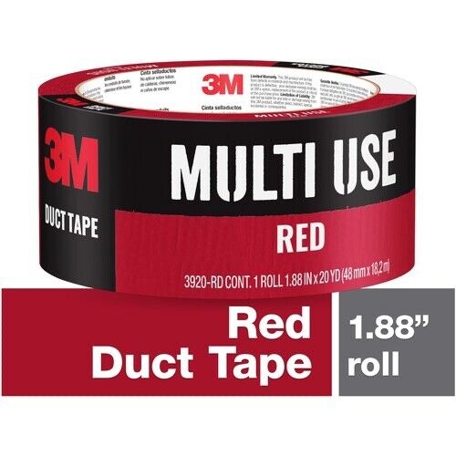 3M Red Duct Tape 1.88" x 60 yard Multi-Purpose Tape 98213