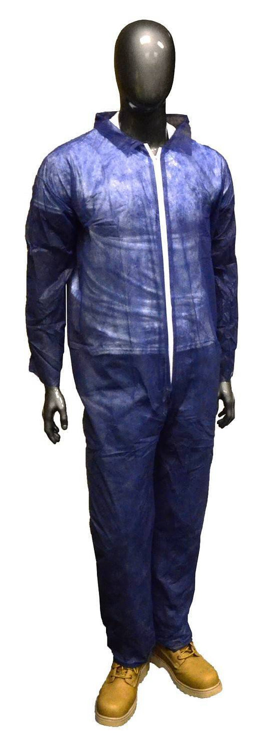 West Chester Blue Coveralls Open Wrists Ankles Polypropylene Size Medium