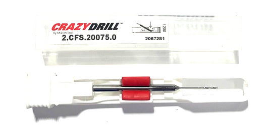 Mikron 0.75mm Solid Carbide Micro Drill 20xD CrazyDrill USA Made