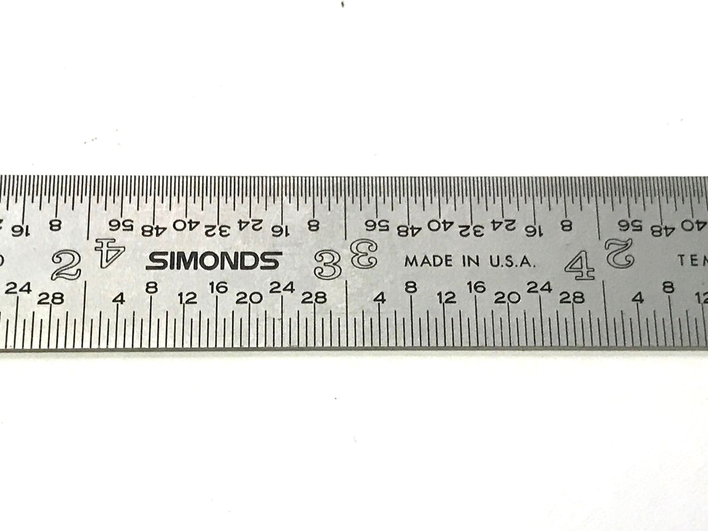 Simonds 6" 5R Rigid Machinist Rule Satin Chrome 1/64 1/32 1/10 1/100 USA Made