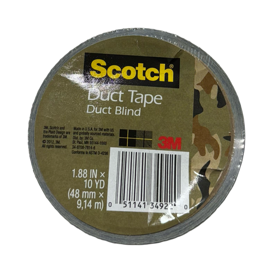 3M Scotch 1.88" x 10 YD Duct Tape Duct Blind 1 Roll