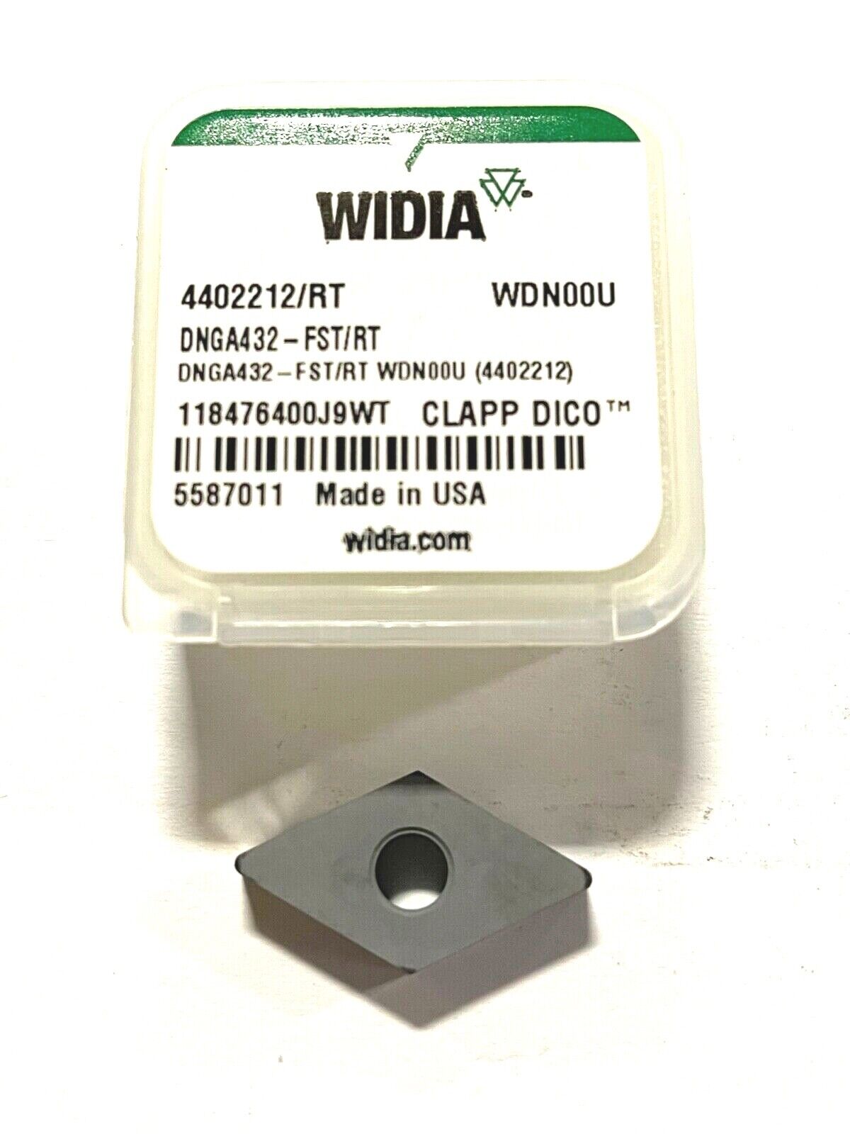 WIDIA PCD Insert DNGA432-FST/RT Grade WDN00U Polycrystalline Diamond Insert