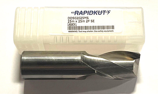 RapidKut 25mm Solid Carbide End Mill 2 Flute USA Made