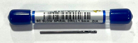 OSG 1.5mm Solid Carbide Drill Jobber Length Slow Spiral 2FL USA Made 215-0591