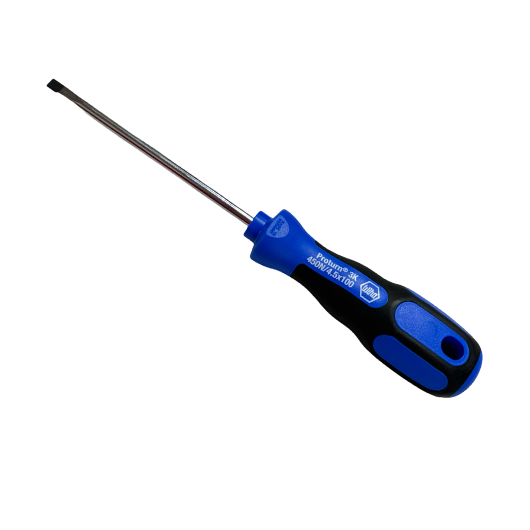 Wiha 3K 4.5mm x 100mm Slotted Screwdriver Proturn Ergonomic Handle