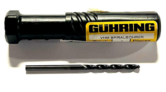 GUHRING 2.6mm Solid Carbide Drill nano-FIREX Coating Jobber Length Drill Bit