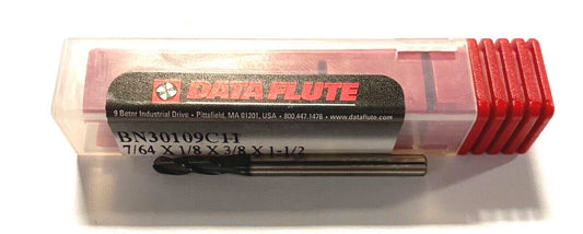 Data Flute 7/64" Miniature Carbide Ball Nose End Mill C11 Coated 3FL 33221-85-D