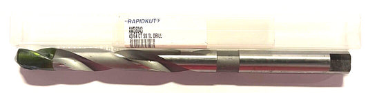 RapidKut 43/64" Carbide Tipped Drill Bit Taper Length Straight Shank USA Made