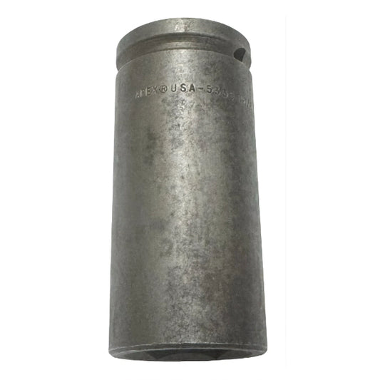Apex 1/2" Square Drive 1-1/8" Impact Socket Extra Long 6 Point USA Made