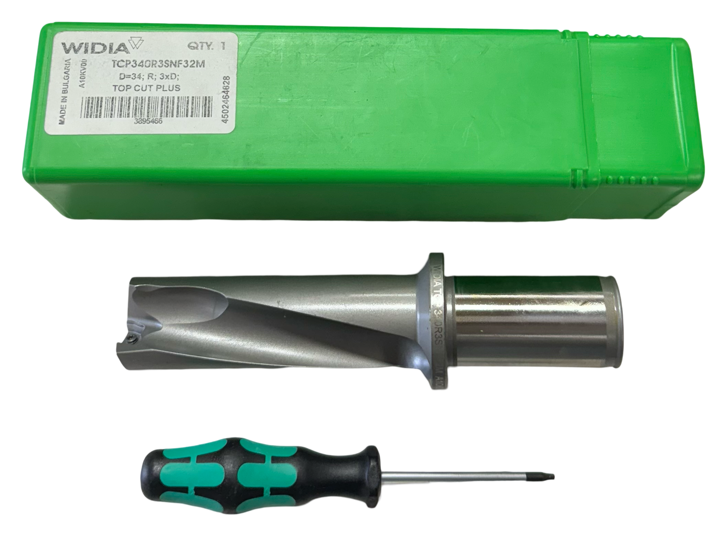 WIDIA 34mm Indexable Drill Body 3xD Top Cut Plus TCP340R3SNF32M