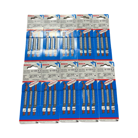 BOSCH U-Shank 3-5/8" Progressor Jig Saw Blades U 123 X3 SWISS Made 30 Pack