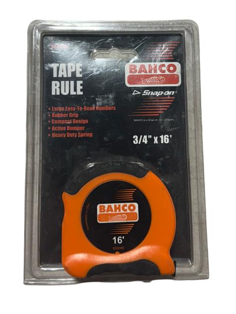 Bahco 3/4" x 16' Tape Measure Rubber Grip USA Made 850000